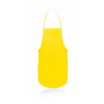 Kochschürze aus Non-Woven mit Vordertasche und anpassbaren Bändern farbe gelb erste Ansicht