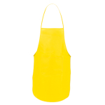 Kochschürze aus Non-Woven mit Vordertasche und anpassbaren Bändern farbe gelb