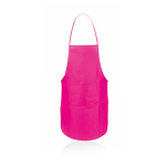 Kochschürze aus Non-Woven mit Vordertasche und anpassbaren Bändern farbe pink erste Ansicht
