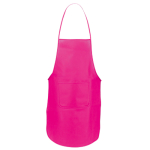 Kochschürze aus Non-Woven mit Vordertasche und anpassbaren Bändern farbe pink