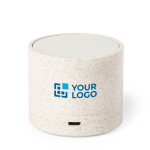 Günstiger kabelloser Lautsprecher mit Weizenstrohgehäuse, 2h Spielzeit Ansicht mit Druckbereich