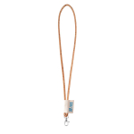Nachhaltiges Lanyard aus Kork, Expressversand farbe natürliche farbe Ansicht mit Druckbereich