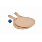 Beachball-Spiel mit Schlägern aus Holz und 1 Ball als Sommergeschenk farbe holzton zweite Ansicht