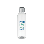Tritanflasche mit Hydrationsalarm als Werbeartikel, 500 ml farbe transparent Ansicht mit Druckbereich