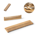 Naturbambuskamm mit Etui aus recyceltem Kraftpapier inklusive Ansicht in vielen Farben