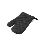 Kochhandschuhe aus recycelter Baumwolle bedrucken für Kochfans farbe schwarz