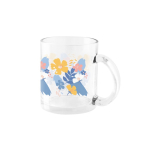 Sublimationsbecher aus hochglänzendem Glas, 350ml farbe transparent Ansicht mit Logo 1