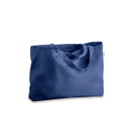 Tasche aus recycelter Baumwolle mit langen Henkeln, 280 g/m2 farbe blau zweite Ansicht