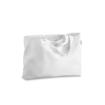 Tasche aus recycelter Baumwolle mit langen Henkeln, 280 g/m2 farbe weiß zweite Ansicht
