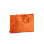 Tasche aus recycelter Baumwolle mit langen Henkeln, 280 g/m2 farbe orange zweite Ansicht