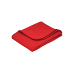 Bedruckte Fleecedecke aus RPET für Marketingevents im Winter, 180 g/m2 farbe rot