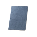 Notizheft mit Cover aus Kaffeeschalen und Seiten aus Baumwollreste, A5 farbe blau