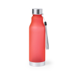 Durchscheinende Flasche mit glatter Oberfläche, 600ml farbe rot erste Ansicht