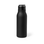 Thermosflasche aus Edelstahl mit Deckelgriff gravieren lassen, 600ml farbe schwarz erste Ansicht