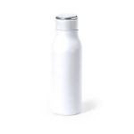Thermosflasche aus Edelstahl mit Deckelgriff gravieren lassen, 600ml farbe weiß erste Ansicht