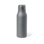 Thermosflasche aus Edelstahl mit Deckelgriff gravieren lassen, 600ml farbe grau erste Ansicht