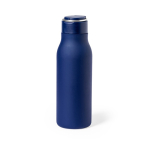 Thermosflasche aus Edelstahl mit Deckelgriff gravieren lassen, 600ml farbe marineblau erste Ansicht