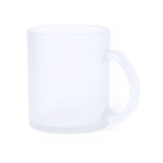 Becher aus mattem Glas mit Sublimierung in Vollfarbe, 300ml farbe weiß-transparent erste Ansicht