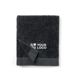 Handtuch aus Baumwolle und Tencel besticken lassen, 90 x 150 cm farbe dunkelgrau Ansicht mit Druckbereich