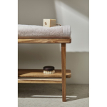 Handtuch aus Baumwolle und Tencel mit hoher Saugkraft, 70 x 140 cm farbe beige Lifestyle-Bild