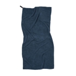 Großes Sporthandtuch aus recycelter Mikrofaser, 70 x 140 cm farbe blau