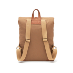 Eleganter Rucksack aus RPET mit gepolstertem Laptopfach bedrucken farbe hellbraun zweite Ansicht