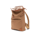 Eleganter Rucksack aus RPET mit gepolstertem Laptopfach bedrucken farbe hellbraun vierte Ansicht