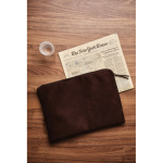 Laptop-Hülle mit Polsterung aus weichem veganen Leder, 16 farbe braun Lifestyle-Bild