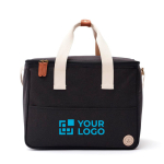 Eleganter Kühlkorb aus recyceltem Polyester mit Griffen Ansicht mit Druckbereich