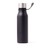 Edelstahl-Thermosflasche mit tropffreiem Verschluss und Griff, 450 ml farbe schwarz zweite Ansicht