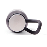 Edelstahl-Thermosflasche mit tropffreiem Verschluss und Griff, 450 ml farbe schwarz dritte Ansicht