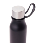 Edelstahl-Thermosflasche mit tropffreiem Verschluss und Griff, 450 ml farbe schwarz vierte Ansicht