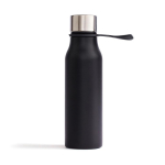 Edelstahl-Thermosflasche mit tropffreiem Verschluss und Griff, 450 ml farbe schwarz