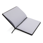 Nachhaltiges Notizbuch A5 mit Linien aus recycelten Materialien farbe schwarz dritte Ansicht