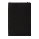 Nachhaltiges Notizbuch A5 mit Linien aus recycelten Materialien farbe schwarz vierte Ansicht