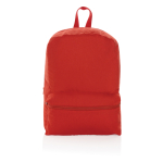 Öko-Rucksack aus recyceltem Canvas mit Logo, 285 g/m2 farbe rot zweite Ansicht