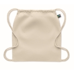 Bedruckbarer Rucksacktasche aus Baumwolle, Tragkraft: 9 kg, 180 g/m² farbe beige zweite Ansicht
