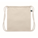 Bedruckbarer Rucksacktasche aus Baumwolle, Tragkraft: 9 kg, 180 g/m² farbe beige dritte Ansicht
