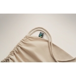 Bedruckbarer Rucksacktasche aus Baumwolle, Tragkraft: 9 kg, 180 g/m² farbe beige fünftes Detailbild