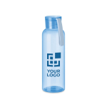 Tritan-Flasche mit Silikonschlaufe für Messen und Events, 500 ml farbe transparentes hellblau