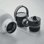 Auslaufsichere Flasche mit 2 austauschbaren Verschlüssen, 700 ml farbe weiß