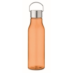 Recycelte auslaufsichere RPET-Flasche in leuchtenden Farben, 600 ml farbe orange-transparent