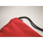 Turnbeutel mit dickem Kordelzug aus RPET mit Reißverschlusstasche fünftes Detailbild