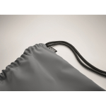 Turnbeutel mit dickem Kordelzug aus RPET mit Reißverschlusstasche fünftes Detailbild