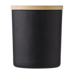 Kerze im farbigen Glas mit Bambusdeckel, verschiedene Düfte farbe schwarz erste Ansicht