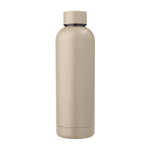 Thermoflasche aus recyceltem Stahl mit mattem Finish, 500 ml farbe beige erste Ansicht