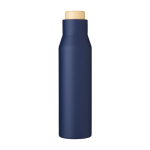 Auslaufsichere Thermoflasche aus Edelstahl für Werbeaktion, 500ml farbe marineblau erste Ansicht