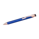 Mattmetallischer Stift mit blauer Tinte und roségoldenen Details farbe blau erste Ansicht