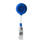 Badgehalter mit ausziehbarem Clip für Namensschilder für Messen farbe blau erste Ansicht