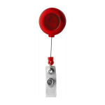 Badgehalter mit ausziehbarem Clip für Namensschilder für Messen farbe rot erste Ansicht